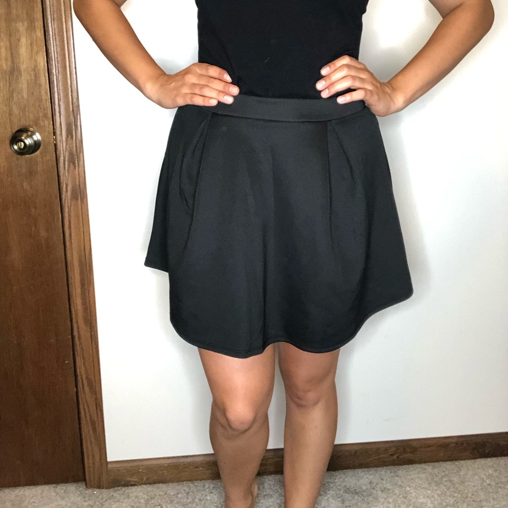 Black mini skirt